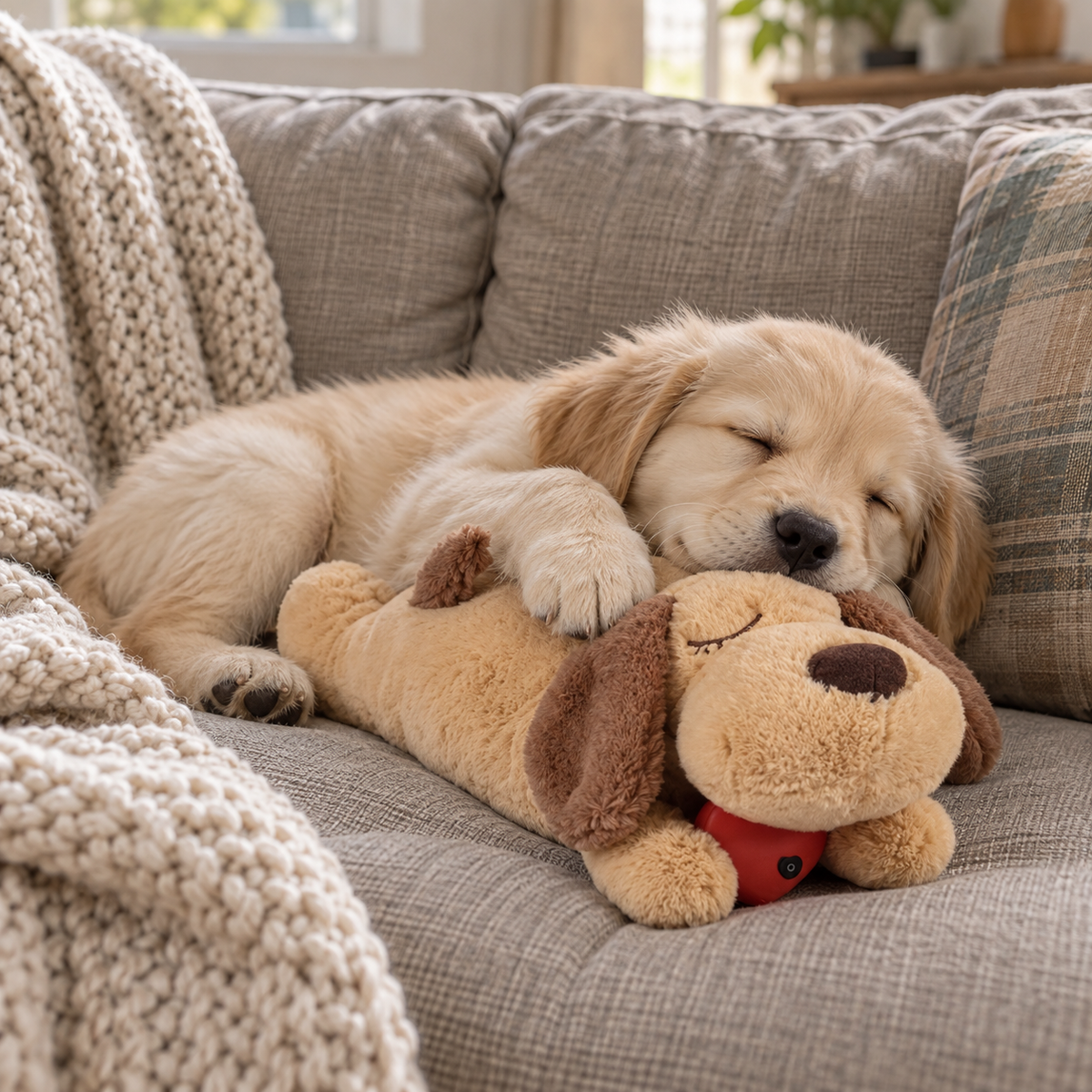 Calming Heartbeat Plush Dog Toy