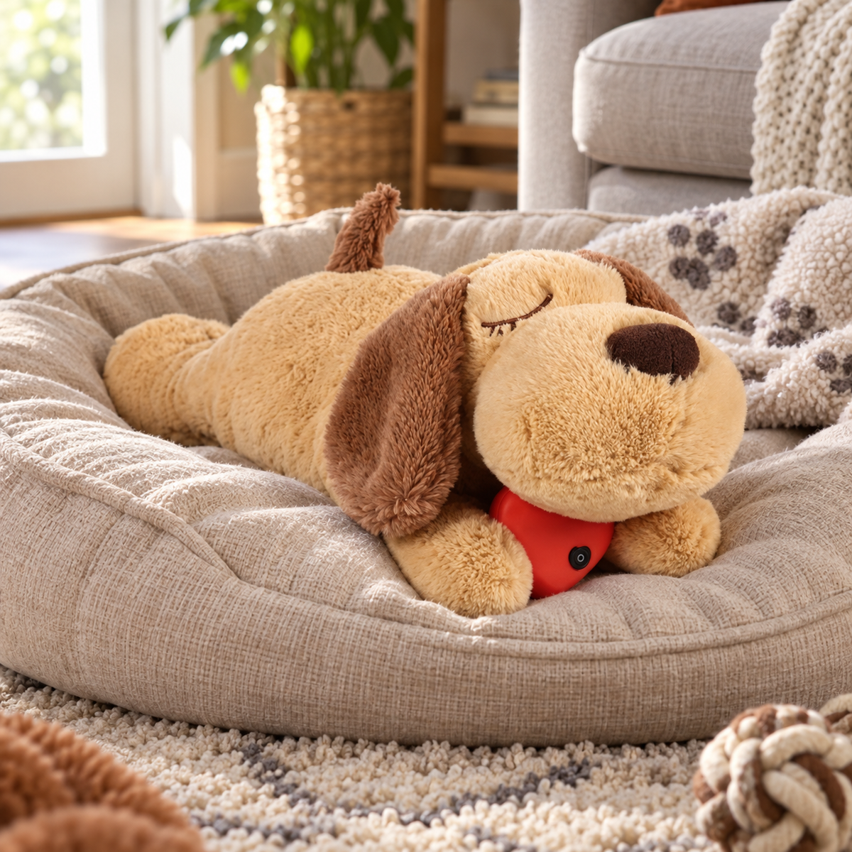Calming Heartbeat Plush Dog Toy