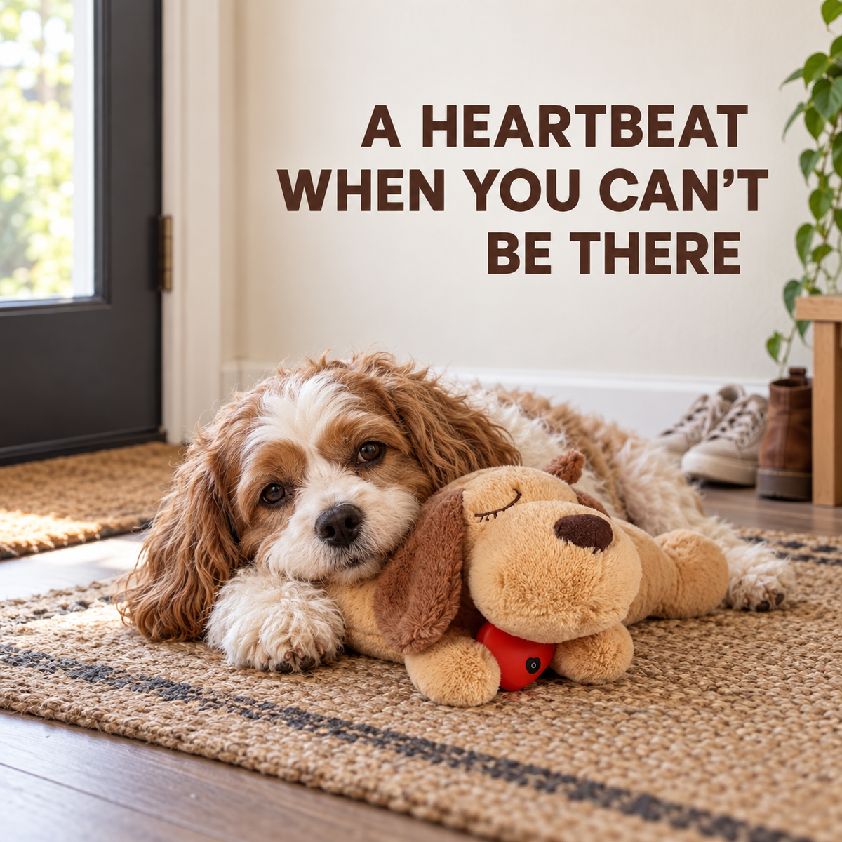 Calming Heartbeat Plush Dog Toy